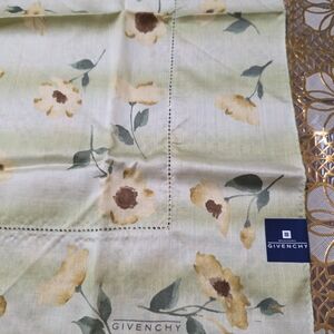 Givenchy Floral Handkerchief  in Yellow and Brown From Japan